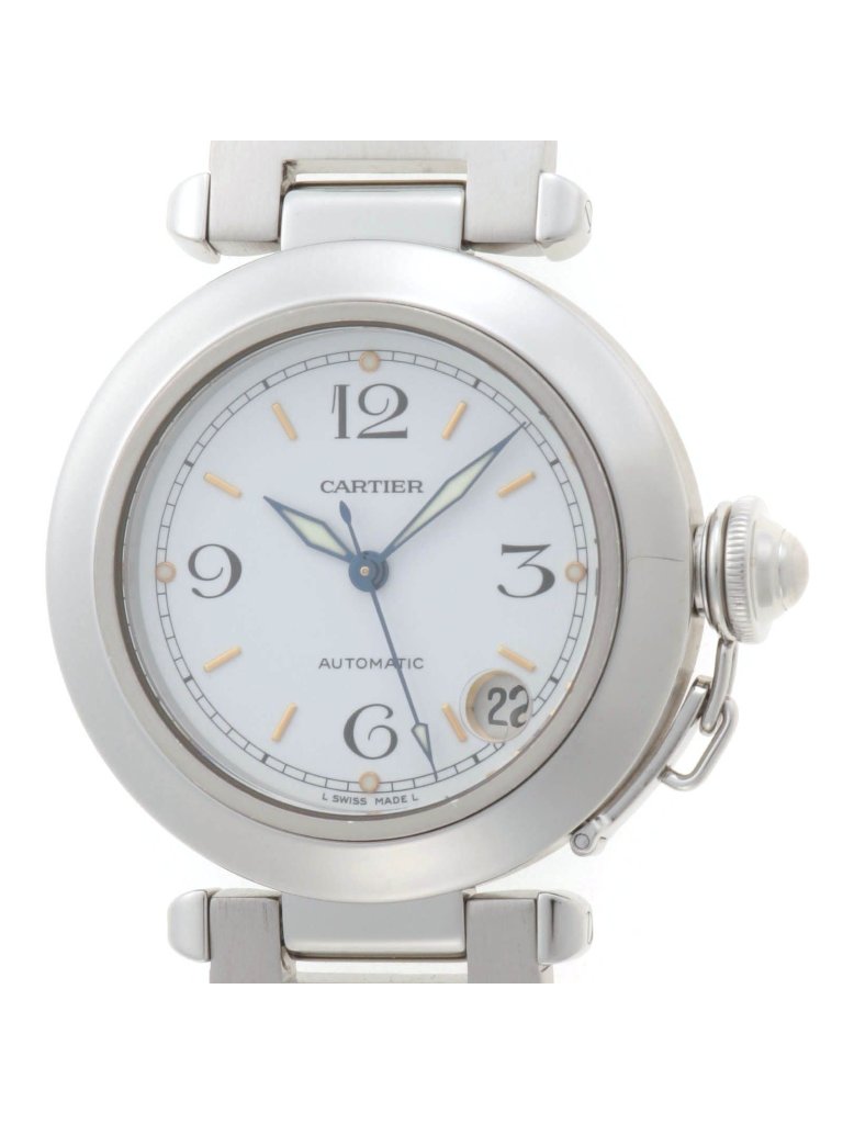 Cartier Pasha C Watch Steel White Dial Automatic